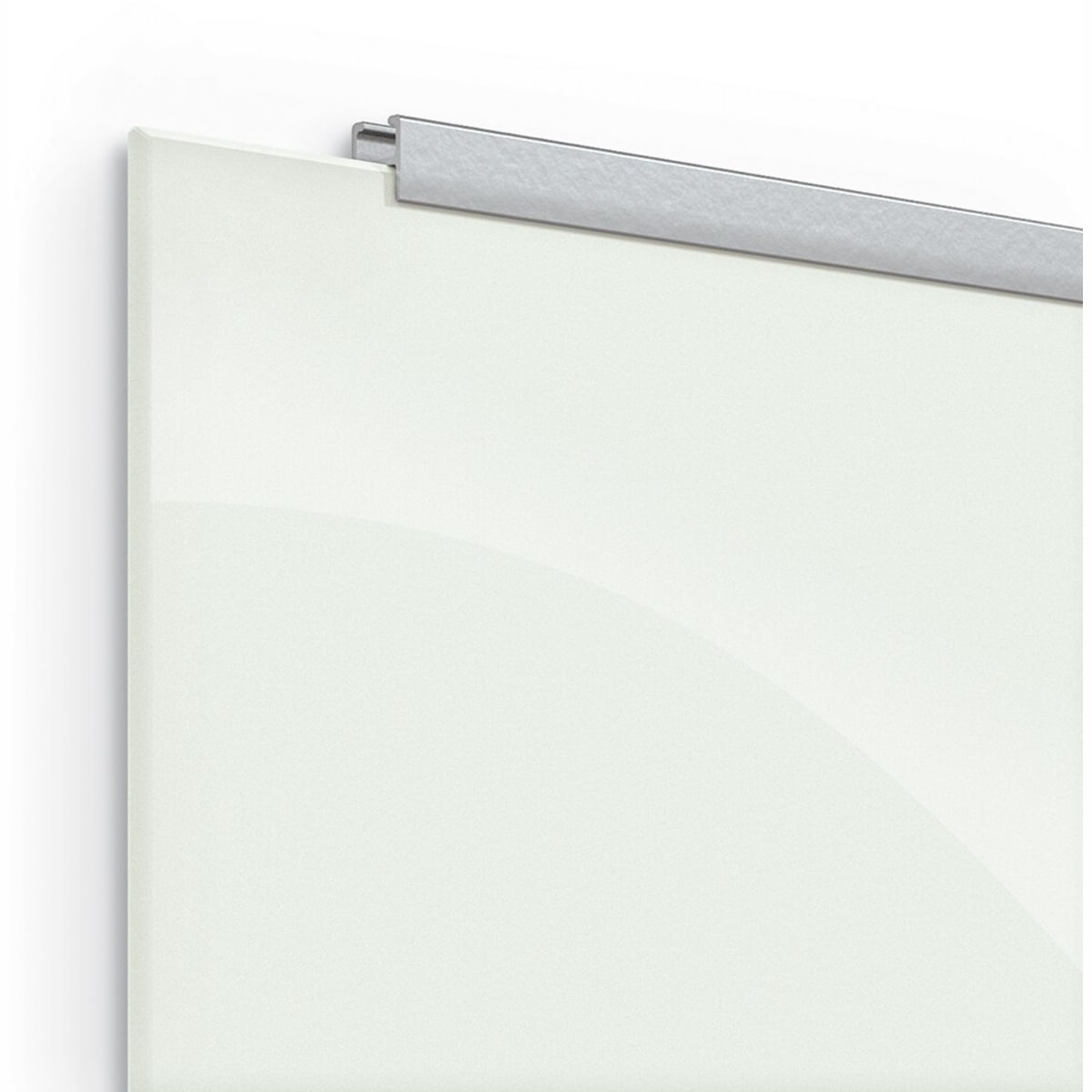 Mooreco 4'W X 3'H - Visionary Magnetic Glass Dry Erase Whiteboard with Exo Tray System - Glossy White (Mooreco 83844-1X576) - SchoolOutlet