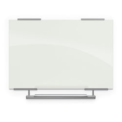 Mooreco 6'W X 4'H - Visionary Magnetic Glass Dry Erase Whiteboard with Exo Tray System - Glossy White (Mooreco 83845-2X576)