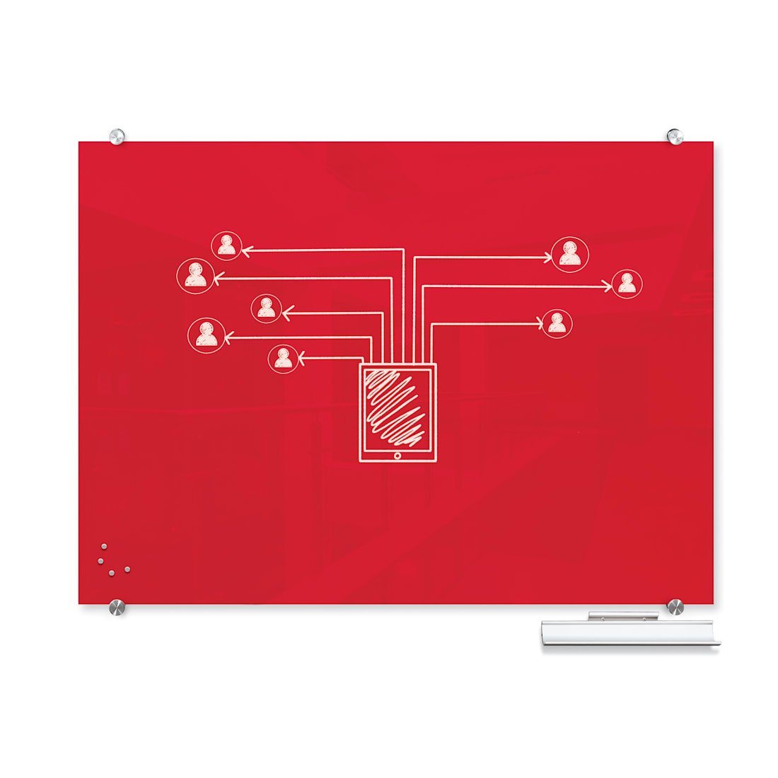 Mooreco Visionary Hierarchy Colors Markerboards - 70.87"W x 47.24"H (Mooreco 83845-XX) - SchoolOutlet