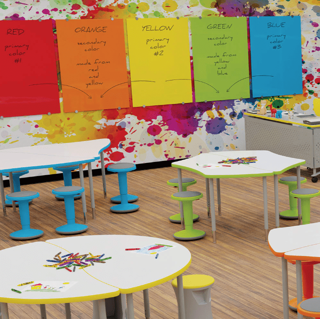 Mooreco Visionary Hierarchy Colors Markerboards - 94.49"W x 47.24"H (Mooreco 83846-XX) - SchoolOutlet