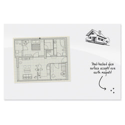 Mooreco InSight Low Iron Magnetic Glass Board - Gloss White - 4'H x 5'W (Mooreco 83906)