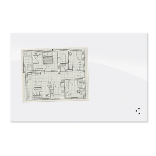 Mooreco InSight Low Iron Magnetic Glass Board - Gloss White - 2x3 (MooreCo 83907) - SchoolOutlet