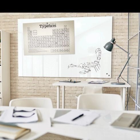 Mooreco InSight Low Iron Magnetic Glass Board - Gloss White - 4'H x 4'W (Mooreco 83911) - SchoolOutlet