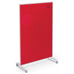 Mooreco Essentials Hierarchy Grow & Roll Mobile Magnetic Dry Erase Glass Board 6'H x 4'W - SchoolOutlet