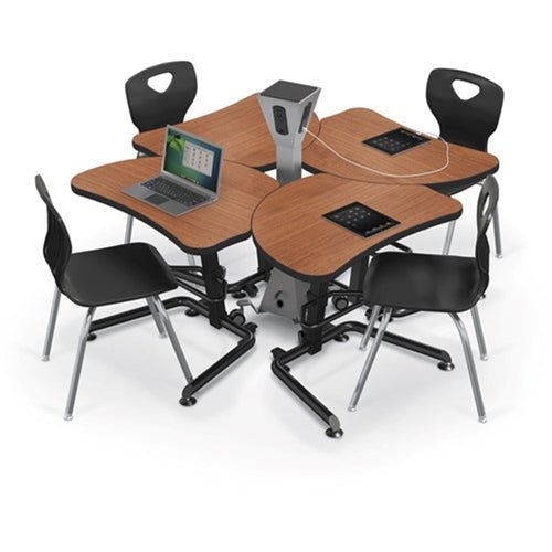 Mooreco Up-Rite Harmony Sit to Stand Configurable Student Desk - Black Edgeband (Mooreco 90532-G) - SchoolOutlet