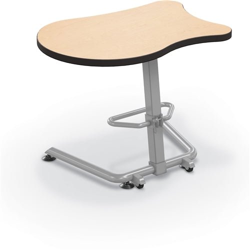 Mooreco Up-Rite Student Desk (Platinum) Fender Top, Adjustable Height, Platinum Frame (Mooreco 90533-F) - SchoolOutlet