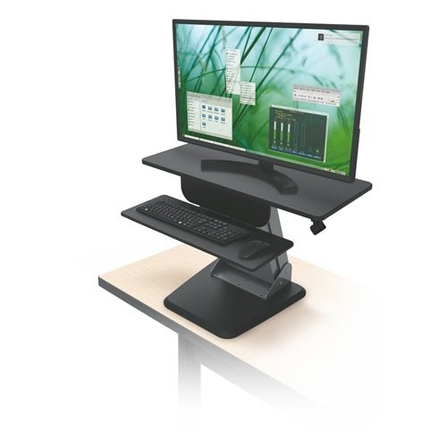 Mooreco Desktop Sit to Stand Workstation - 35.50"W X 23"D (Mooreco 91106) - SchoolOutlet
