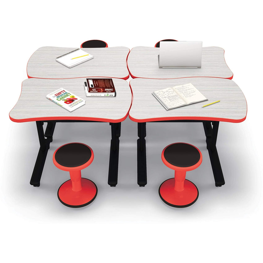 Mooreco Height Adjustable Flipper Desk - Beluga (MOR-91186-B-XXXX-XX) - SchoolOutlet