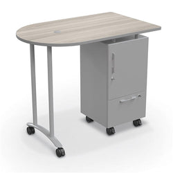 Mooreco Mobile Teacher Workstation II - Platinum Base 40"H X 47.6"W X 30"D (Mooreco 91289)