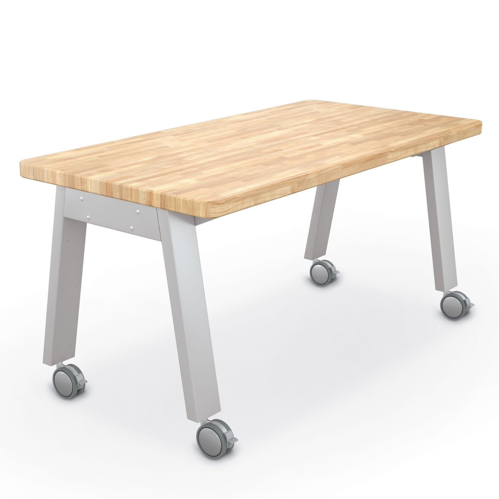 Mooreco Compass Makerspace Butcher Block Table - SchoolOutlet