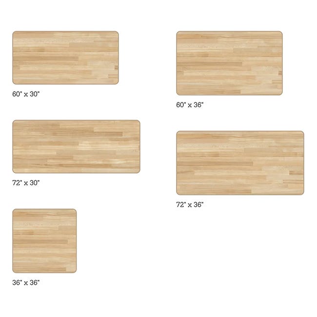 Mooreco Compass Makerspace Butcher Block Table (60"W x 30"D) - SchoolOutlet