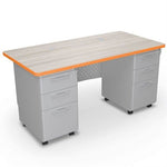 Mooreco 91778 Avid Modular Double Pedestal Desk 60