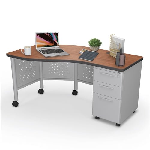 Mooreco 91785 Avid Modular Instructor Teacher's Desk 29.8"H x 60"W x 36.3"D - Right (Mooreco 91785) - SchoolOutlet