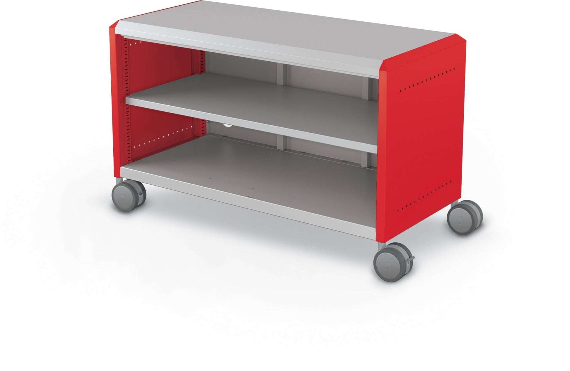 Mooreco Compass Cabinet Maxi H1 Standard Back and Side Panels, No Doors with Shelves and Casters (MOR-A3A1X1D1X0) - SchoolOutlet