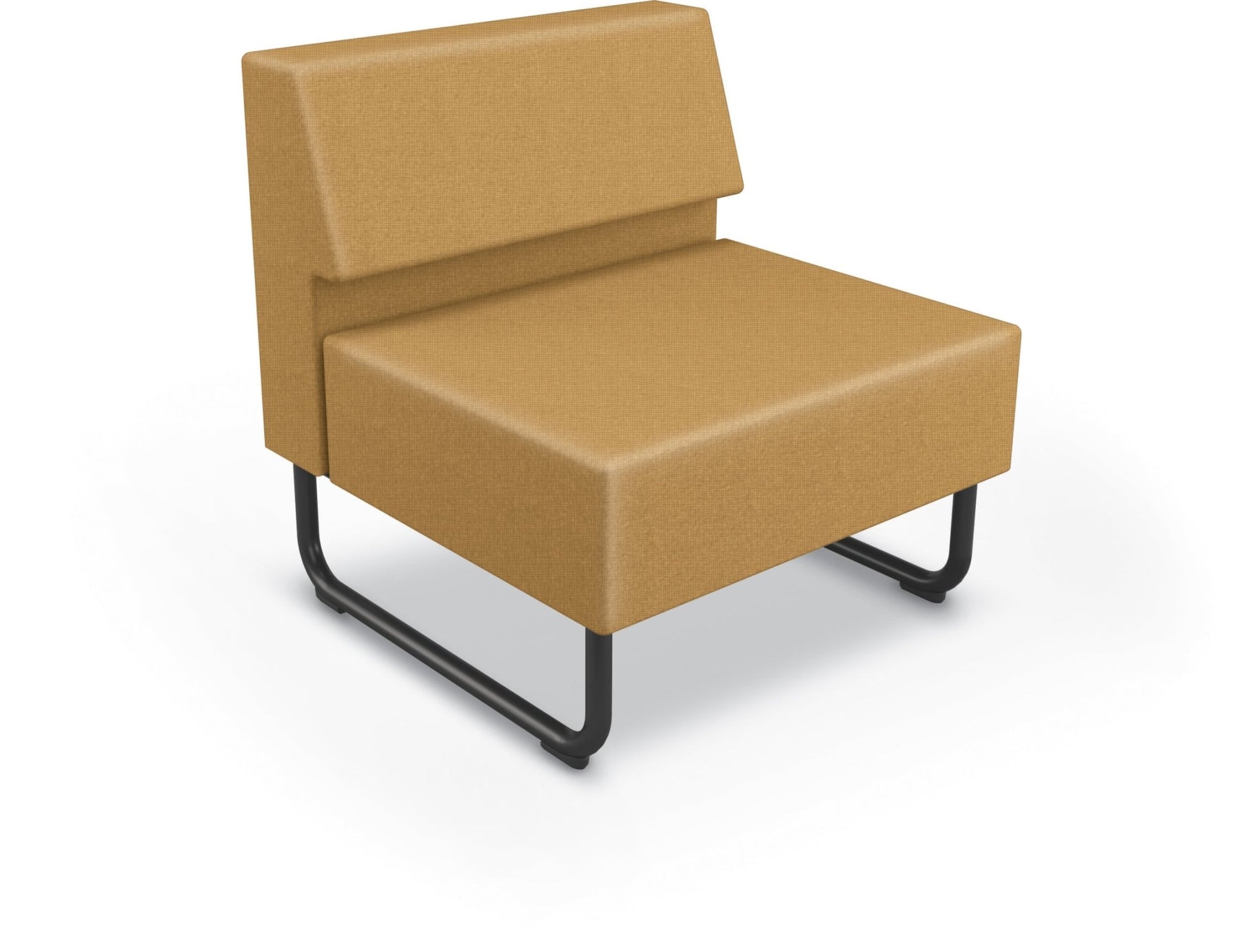 Mooreco Akt Soft Seating Lounge Chair - Armless - Grade 02 Fabric and Powder Coated Sled Legs - SchoolOutlet