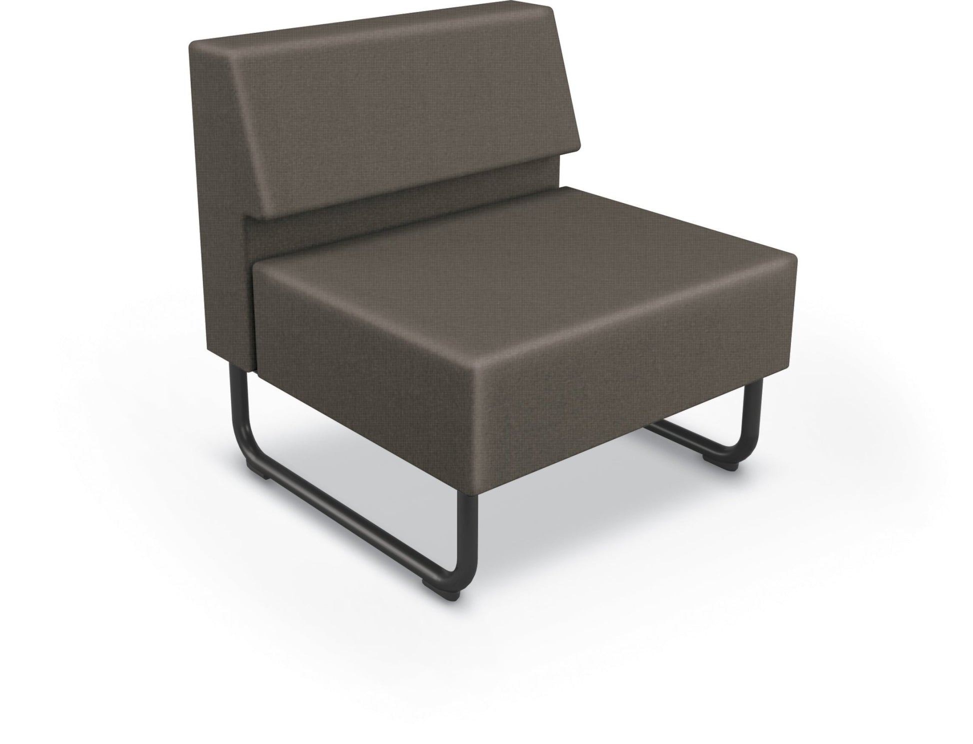 Mooreco Akt Soft Seating Lounge Chair - Armless - Grade 02 Fabric and Powder Coated Sled Legs - SchoolOutlet