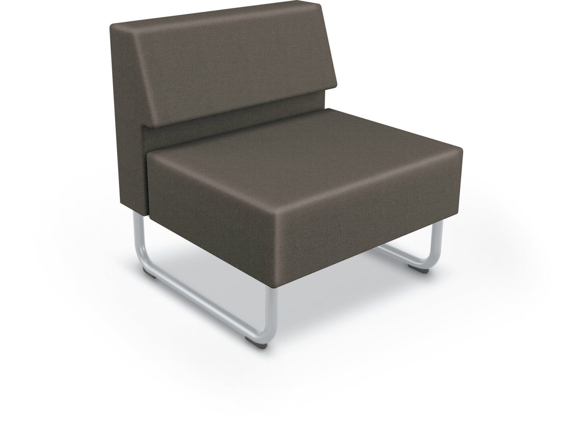 Mooreco Akt Soft Seating Lounge Chair - Armless - Grade 02 Fabric and Powder Coated Sled Legs - SchoolOutlet