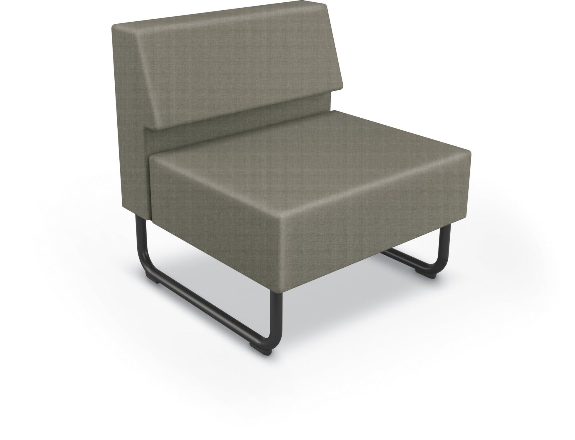 Mooreco Akt Soft Seating Lounge Chair - Armless - Grade 02 Fabric and Powder Coated Sled Legs - SchoolOutlet