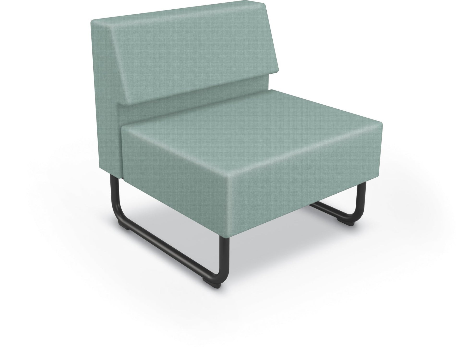 Mooreco Akt Soft Seating Lounge Chair - Armless - Grade 02 Fabric and Powder Coated Sled Legs - SchoolOutlet