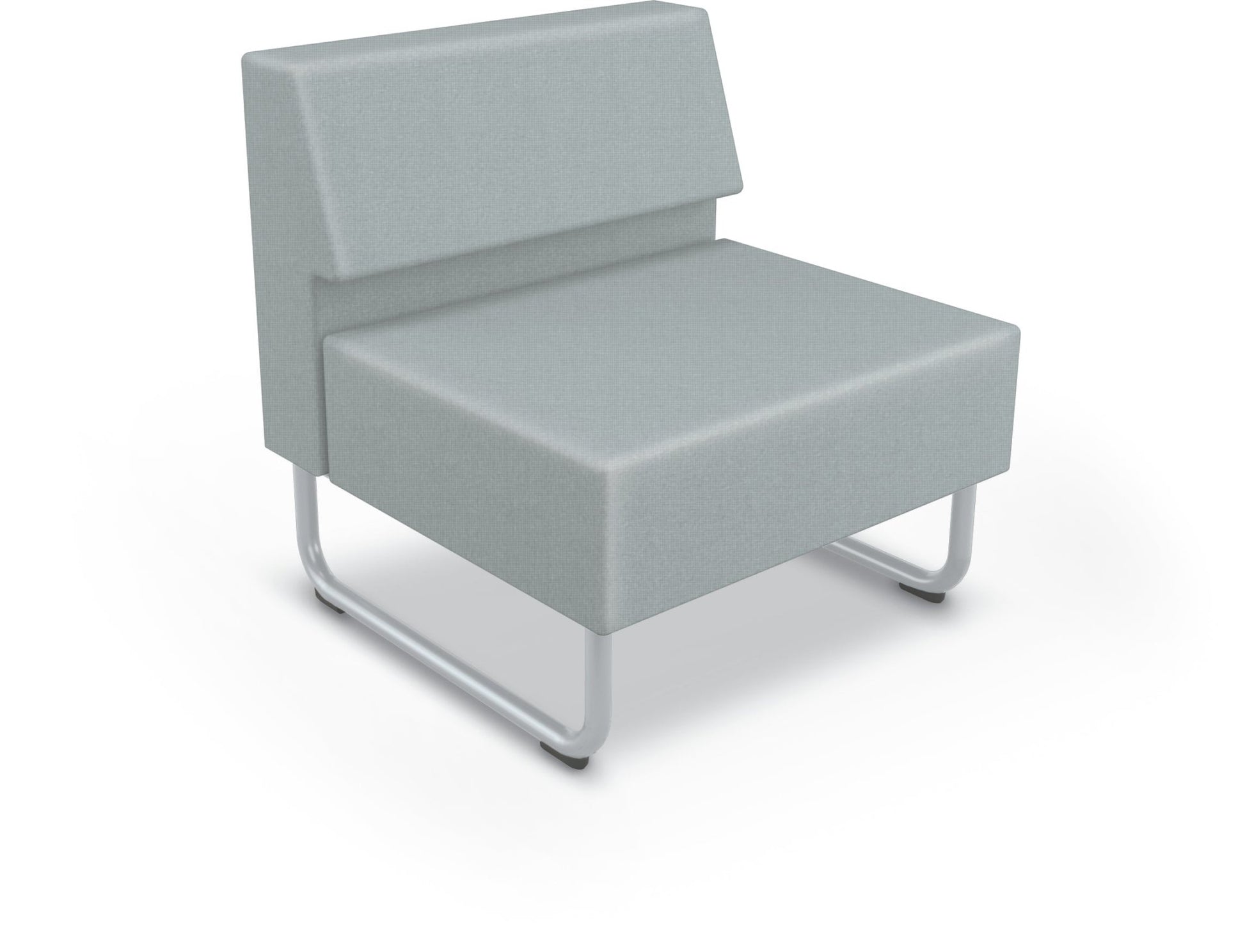 Mooreco Akt Soft Seating Lounge Chair - Armless - Grade 02 Fabric and Powder Coated Sled Legs - SchoolOutlet