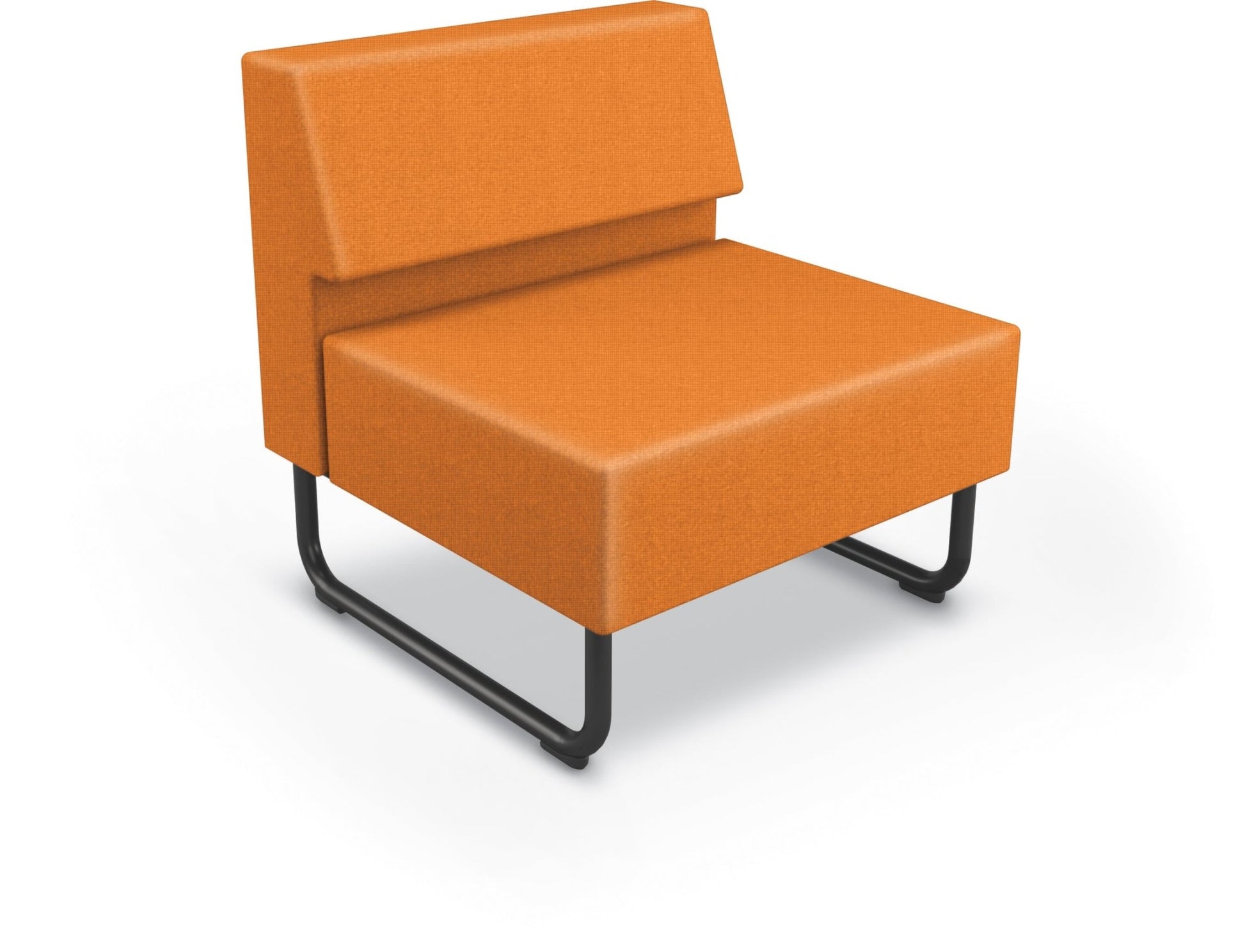 Mooreco Akt Soft Seating Lounge Chair - Armless - Grade 02 Fabric and Powder Coated Sled Legs - SchoolOutlet