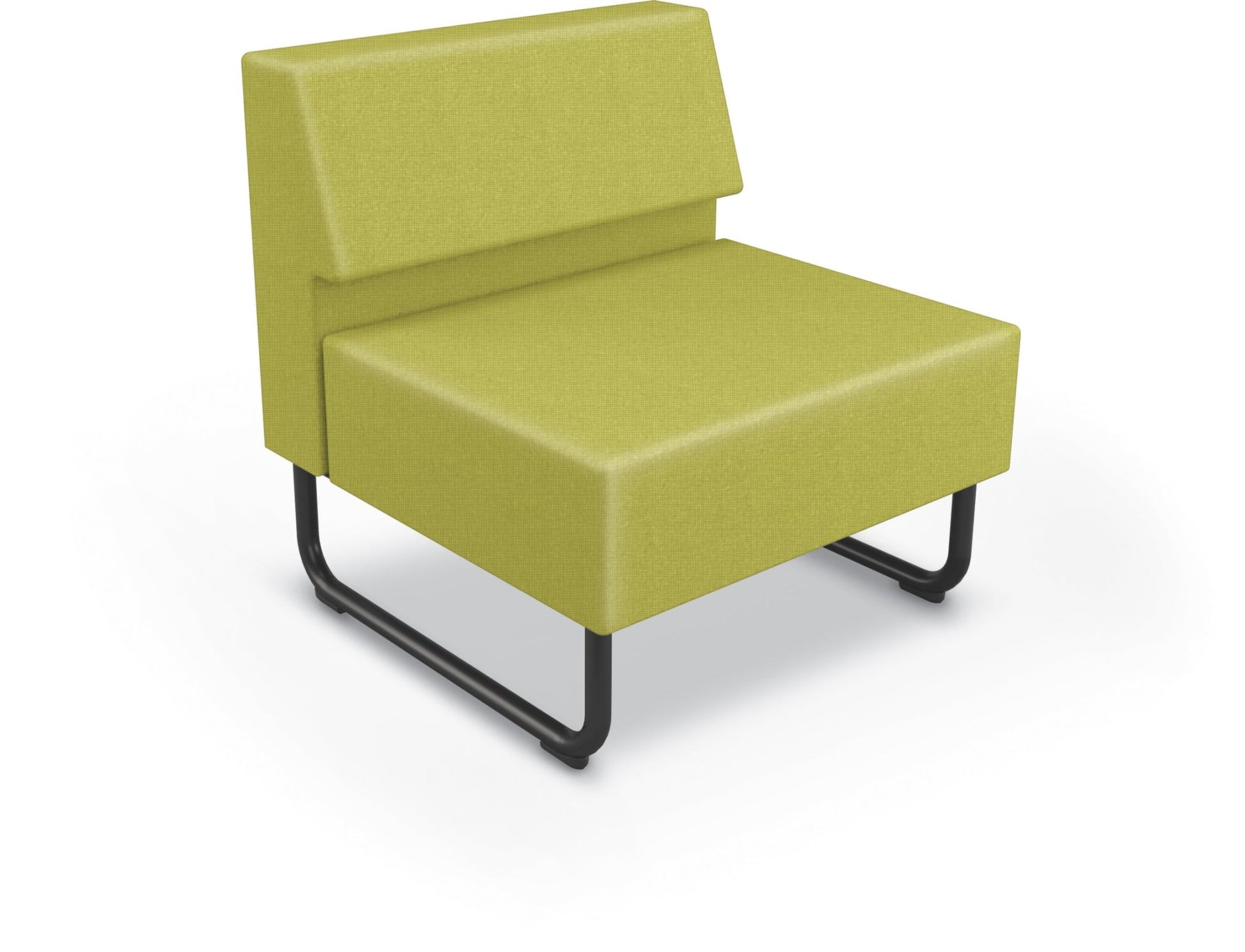 Mooreco Akt Soft Seating Lounge Chair - Armless - Grade 02 Fabric and Powder Coated Sled Legs - SchoolOutlet
