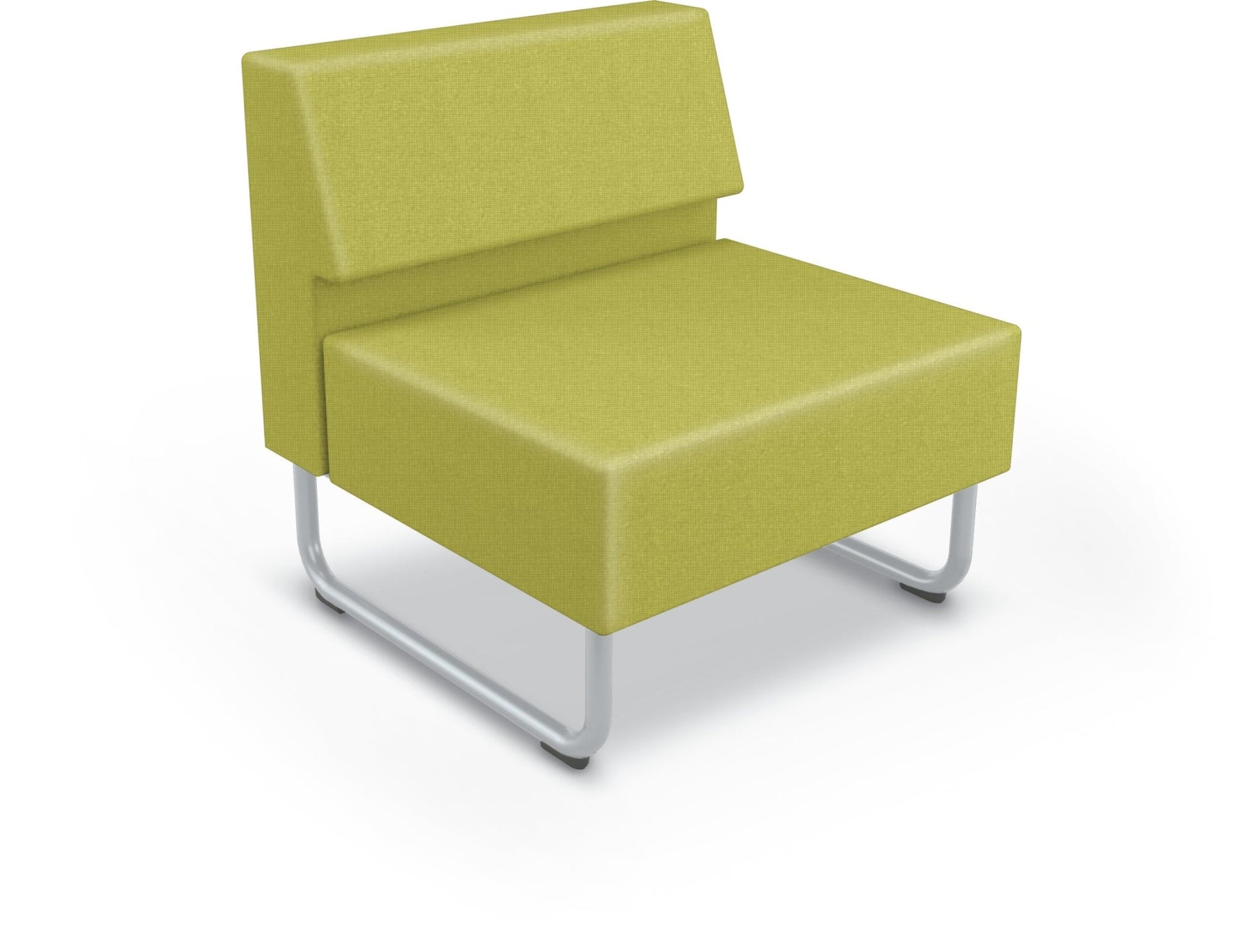 Mooreco Akt Soft Seating Lounge Chair - Armless - Grade 02 Fabric and Powder Coated Sled Legs - SchoolOutlet