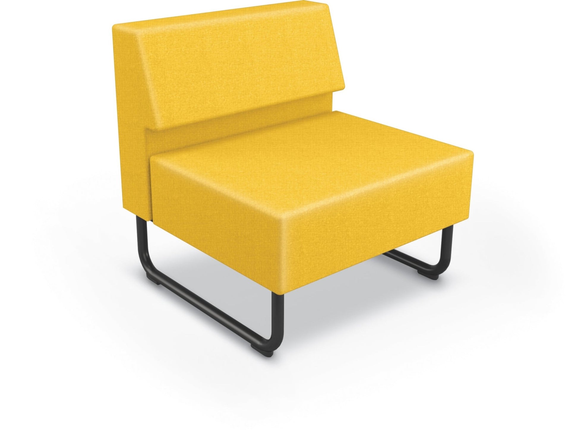 Mooreco Akt Soft Seating Lounge Chair - Armless - Grade 02 Fabric and Powder Coated Sled Legs - SchoolOutlet