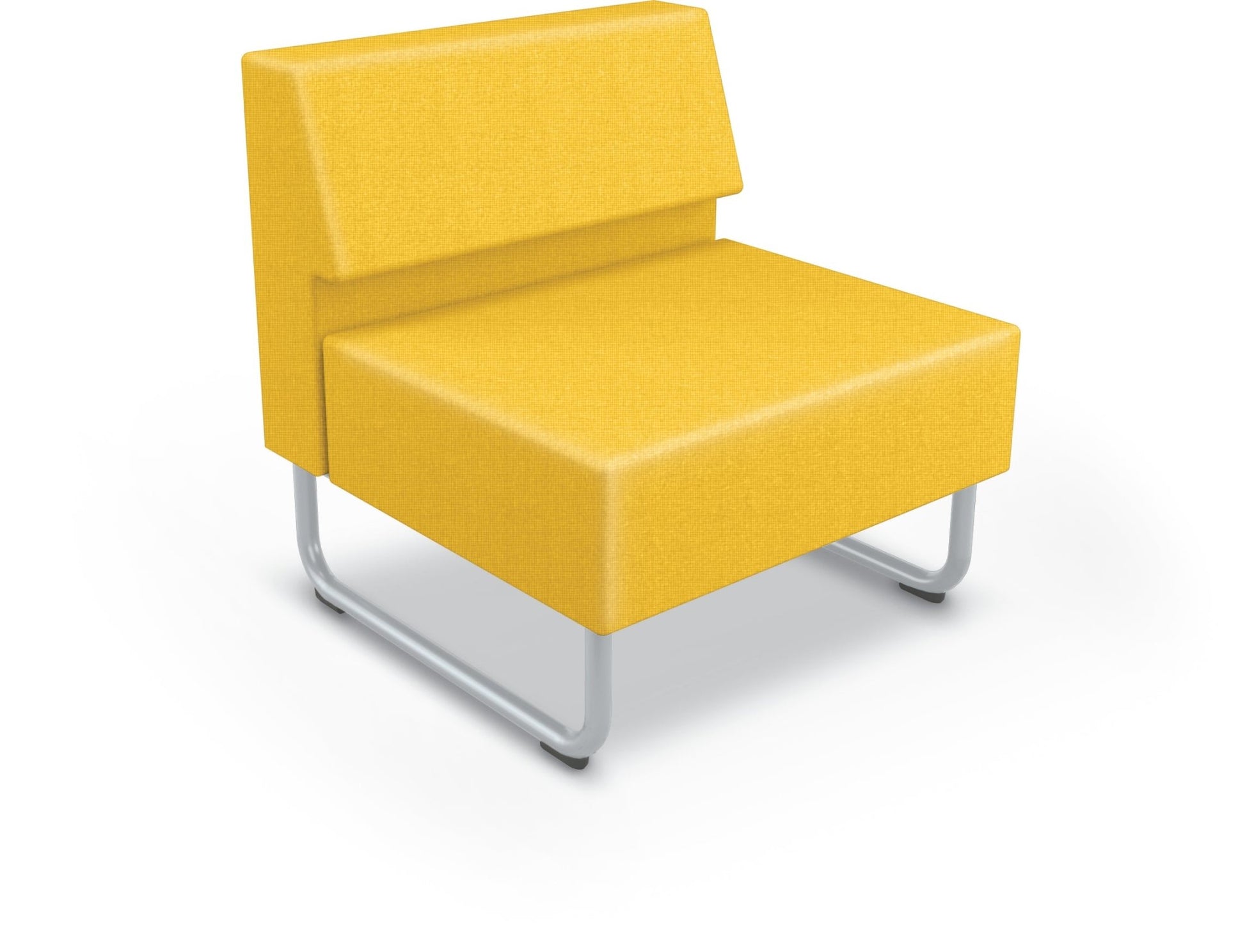 Mooreco Akt Soft Seating Lounge Chair - Armless - Grade 02 Fabric and Powder Coated Sled Legs - SchoolOutlet