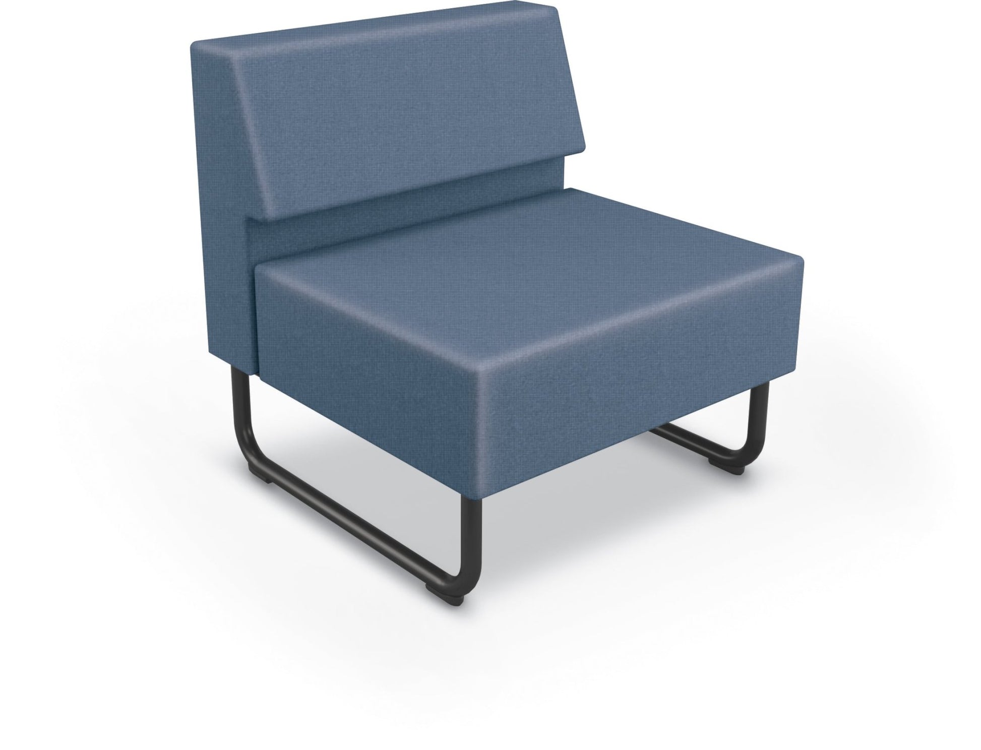 Mooreco Akt Soft Seating Lounge Chair - Armless - Grade 02 Fabric and Powder Coated Sled Legs - SchoolOutlet