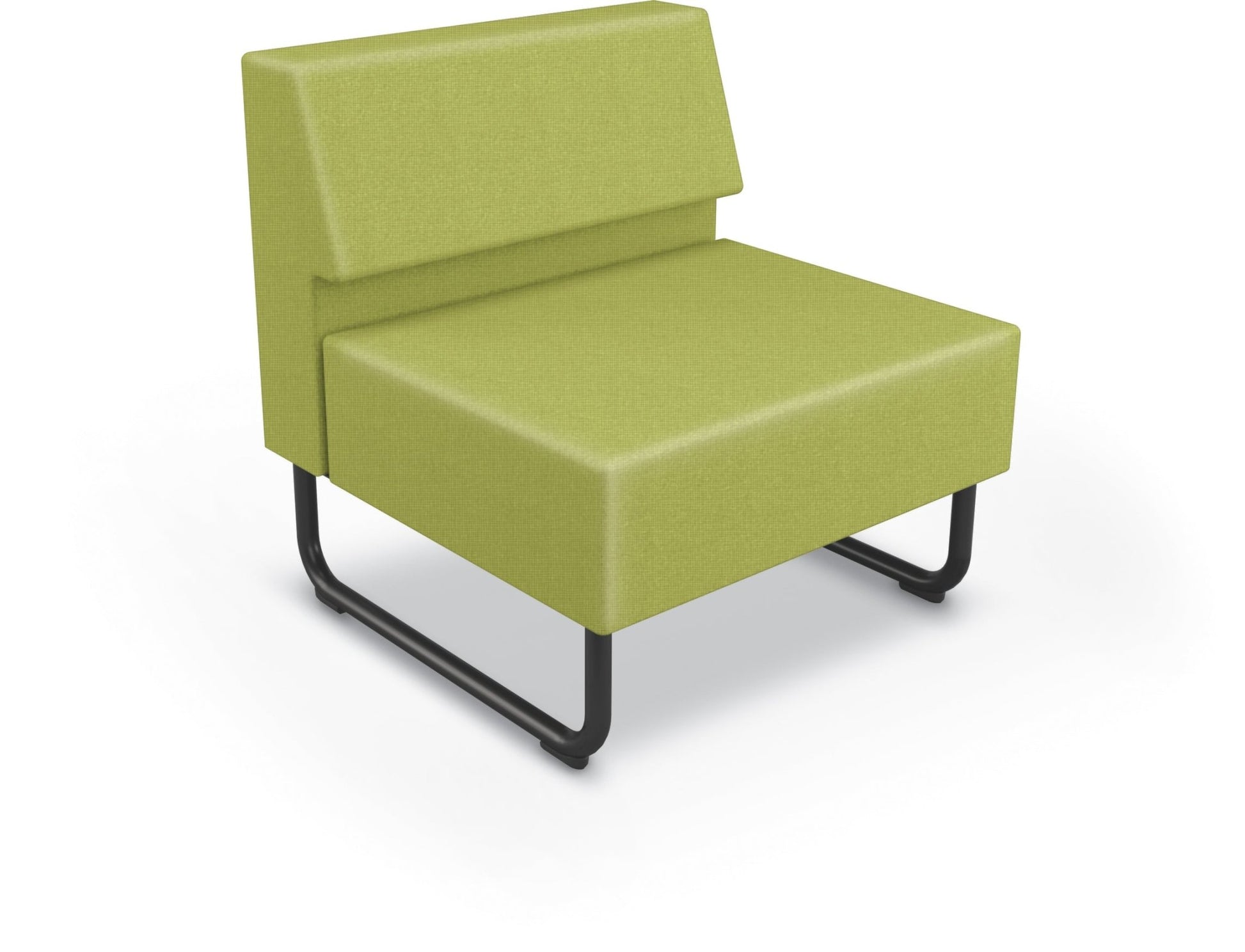 Mooreco Akt Soft Seating Lounge Chair - Armless - Grade 02 Fabric and Powder Coated Sled Legs - SchoolOutlet