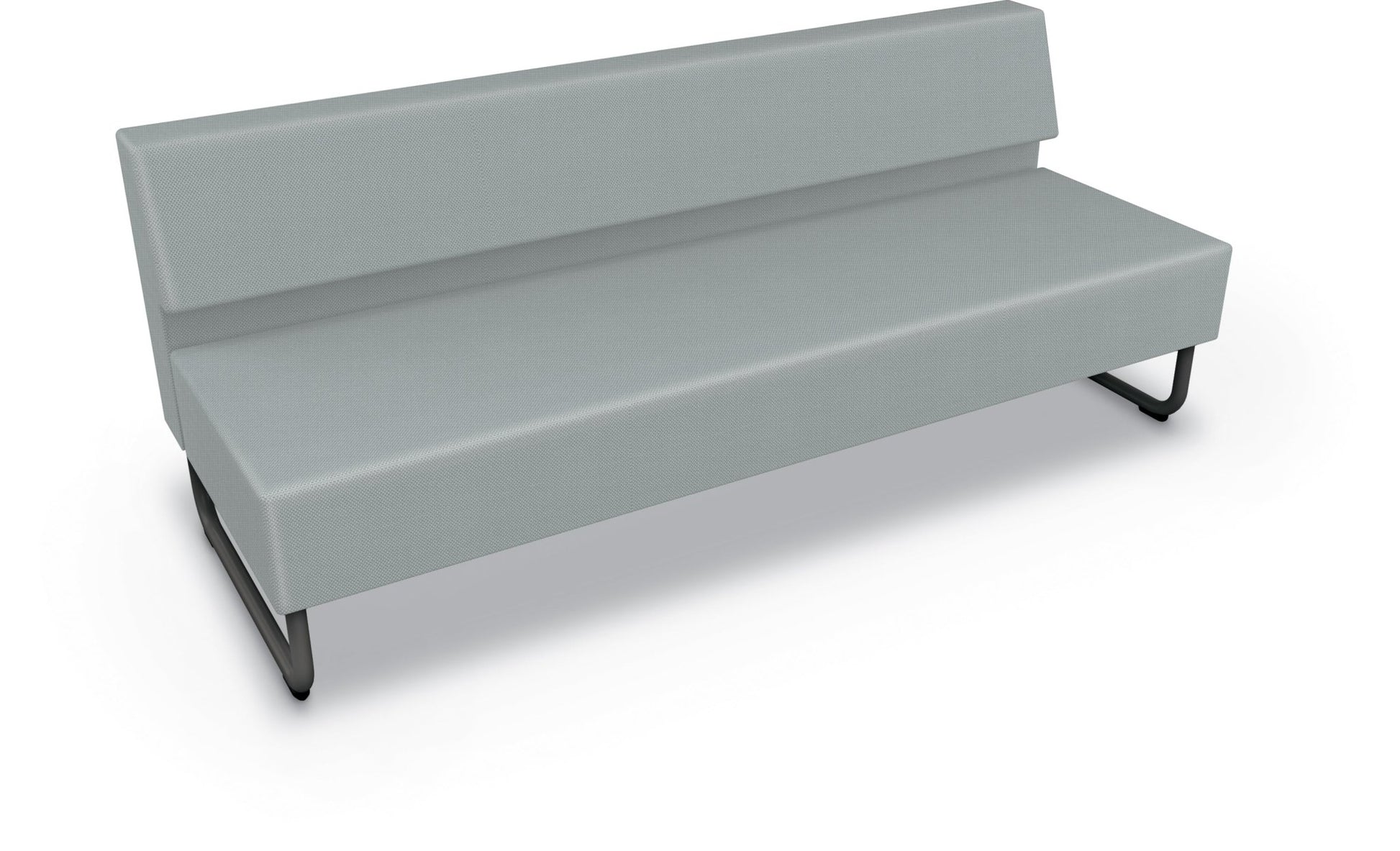 Mooreco Akt Soft Seating Lounge Sofa - Armless - Grade 02 Fabric and Powder Coated Sled Legs - SchoolOutlet