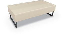 Mooreco Akt Soft Seating Lounge Loveseat Bench - Grade 02 Fabric and Powder Coated Sled Legs