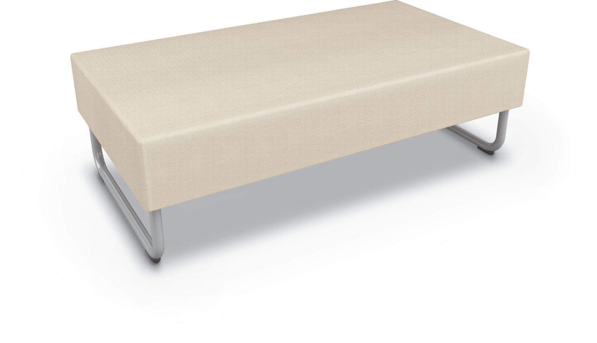Mooreco Akt Soft Seating Lounge Loveseat Bench - Grade 02 Fabric and Powder Coated Sled Legs - SchoolOutlet