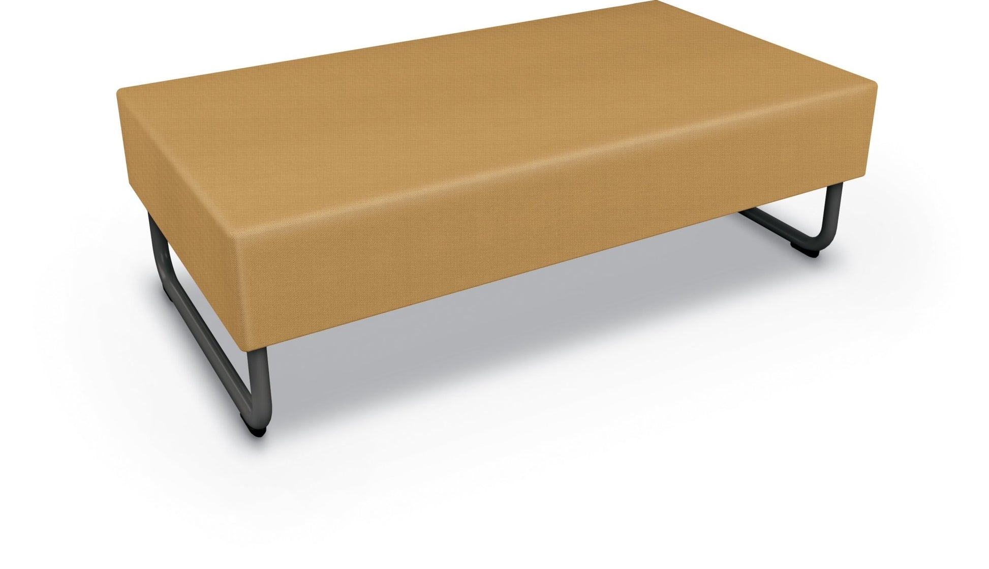 Mooreco Akt Soft Seating Lounge Loveseat Bench - Grade 02 Fabric and Powder Coated Sled Legs - SchoolOutlet