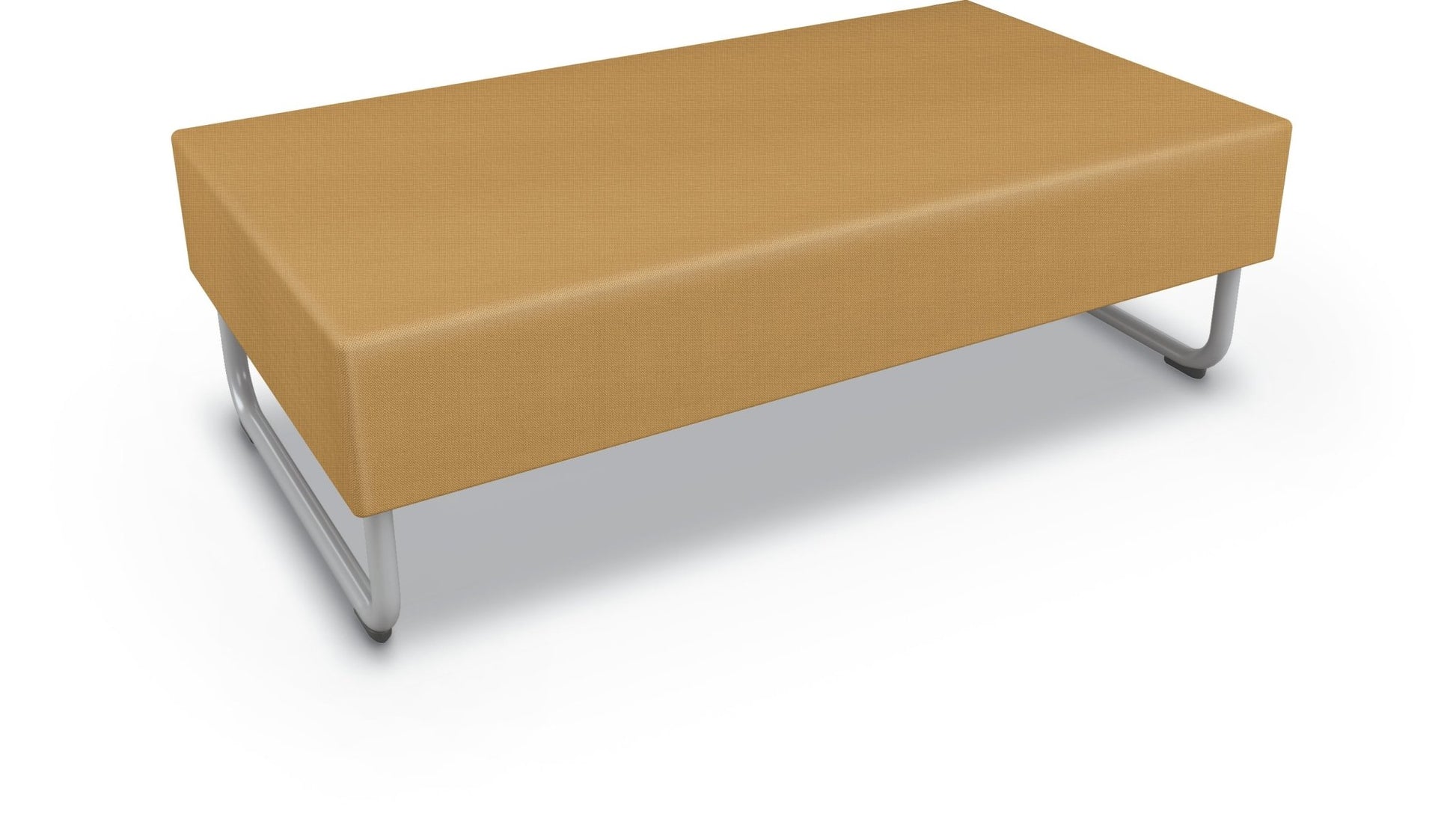 Mooreco Akt Soft Seating Lounge Loveseat Bench - Grade 02 Fabric and Powder Coated Sled Legs - SchoolOutlet