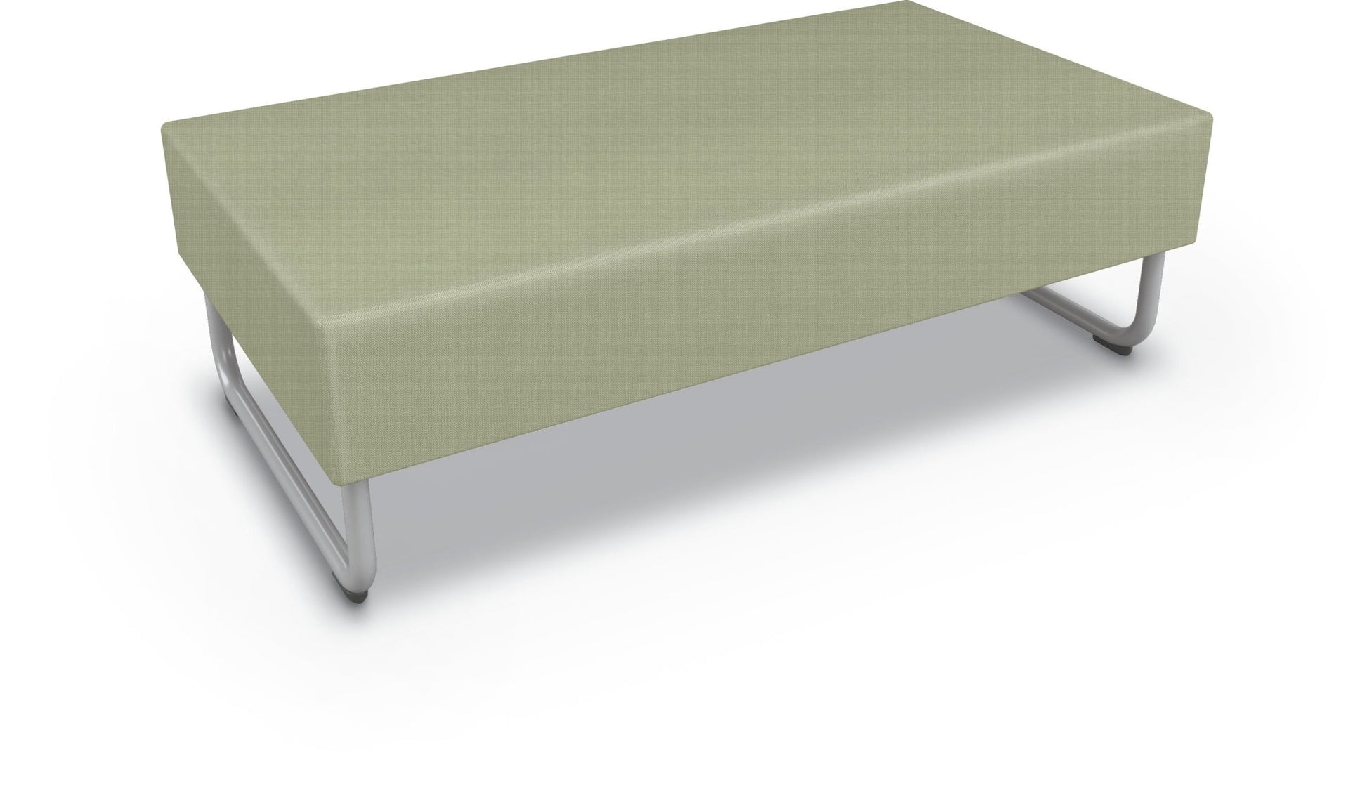 Mooreco Akt Soft Seating Lounge Loveseat Bench - Grade 02 Fabric and Powder Coated Sled Legs - SchoolOutlet