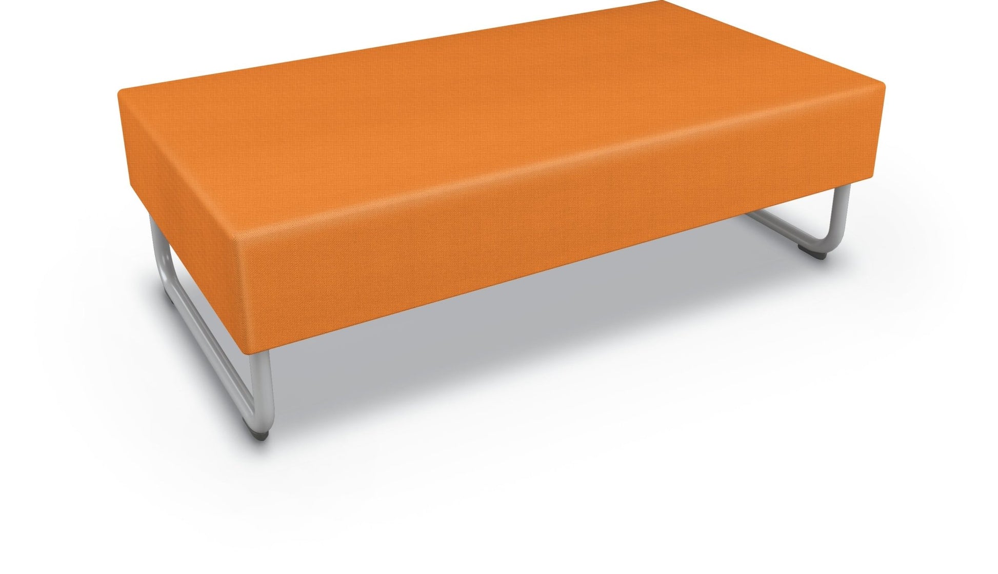 Mooreco Akt Soft Seating Lounge Loveseat Bench - Grade 02 Fabric and Powder Coated Sled Legs - SchoolOutlet