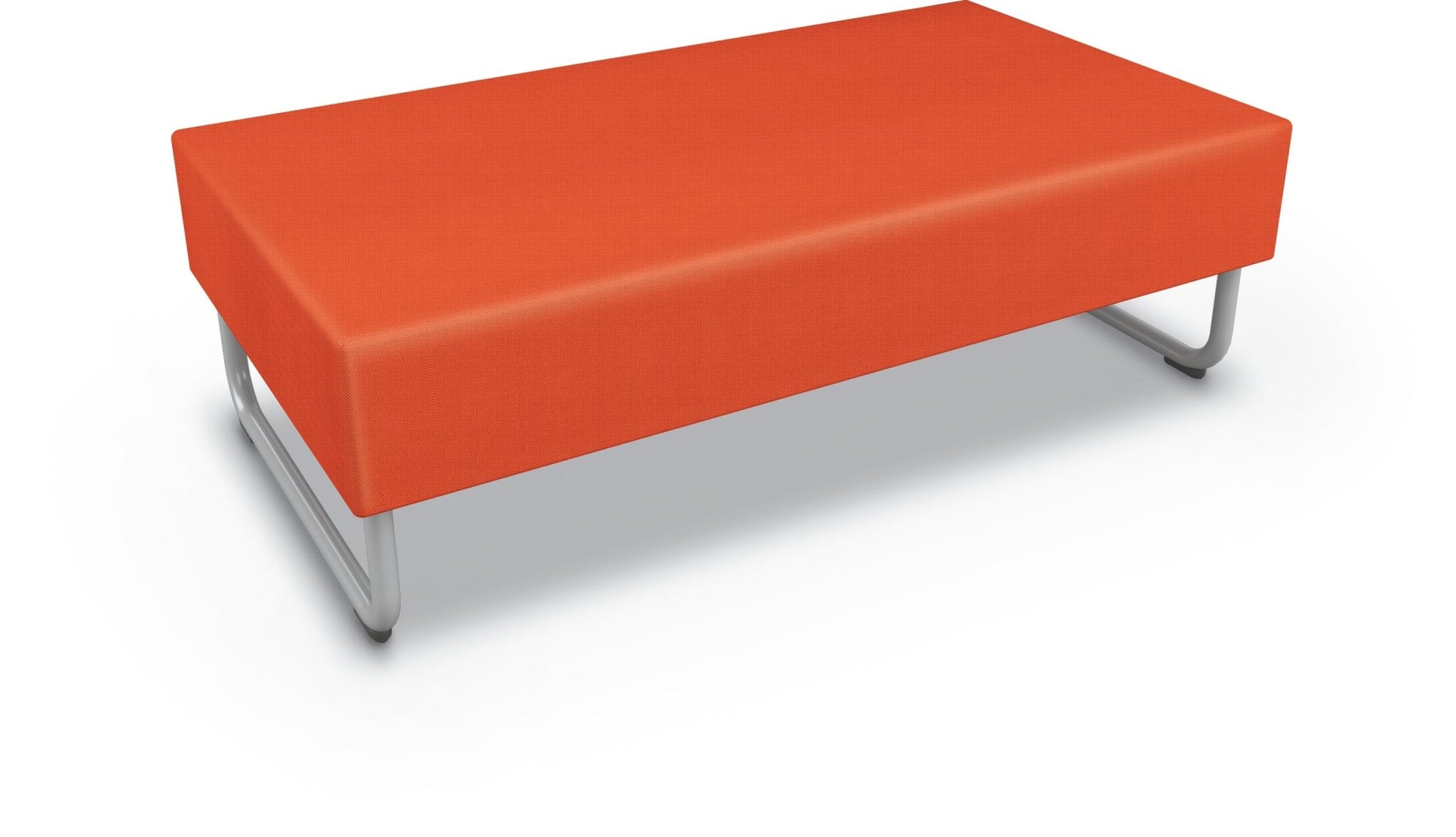 Mooreco Akt Soft Seating Lounge Loveseat Bench - Grade 02 Fabric and Powder Coated Sled Legs - SchoolOutlet