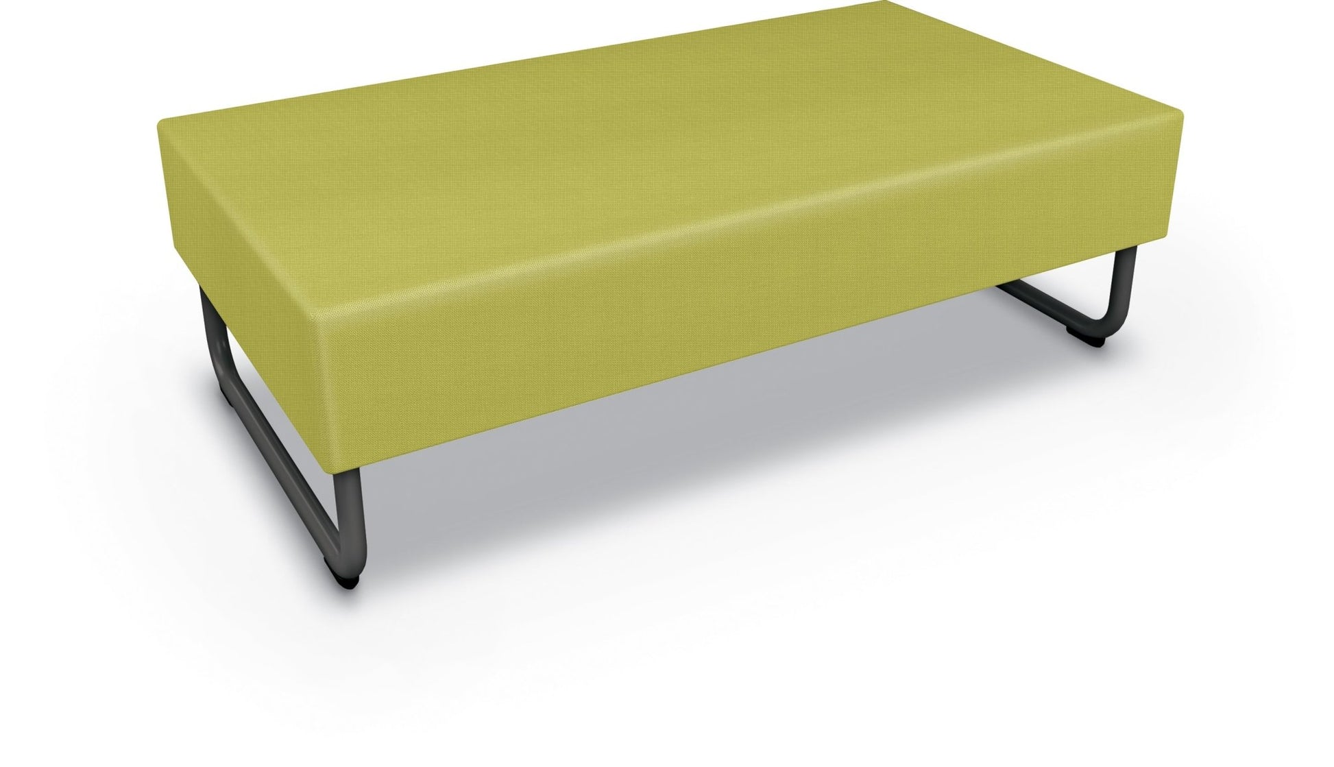 Mooreco Akt Soft Seating Lounge Loveseat Bench - Grade 02 Fabric and Powder Coated Sled Legs - SchoolOutlet