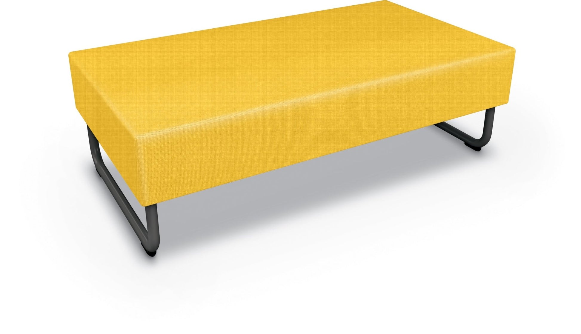 Mooreco Akt Soft Seating Lounge Loveseat Bench - Grade 02 Fabric and Powder Coated Sled Legs - SchoolOutlet