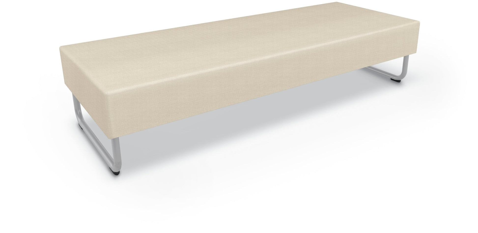 Mooreco Akt Soft Seating Lounge Sofa Bench - Grade 02 Fabric and Powder Coated Sled Legs - SchoolOutlet