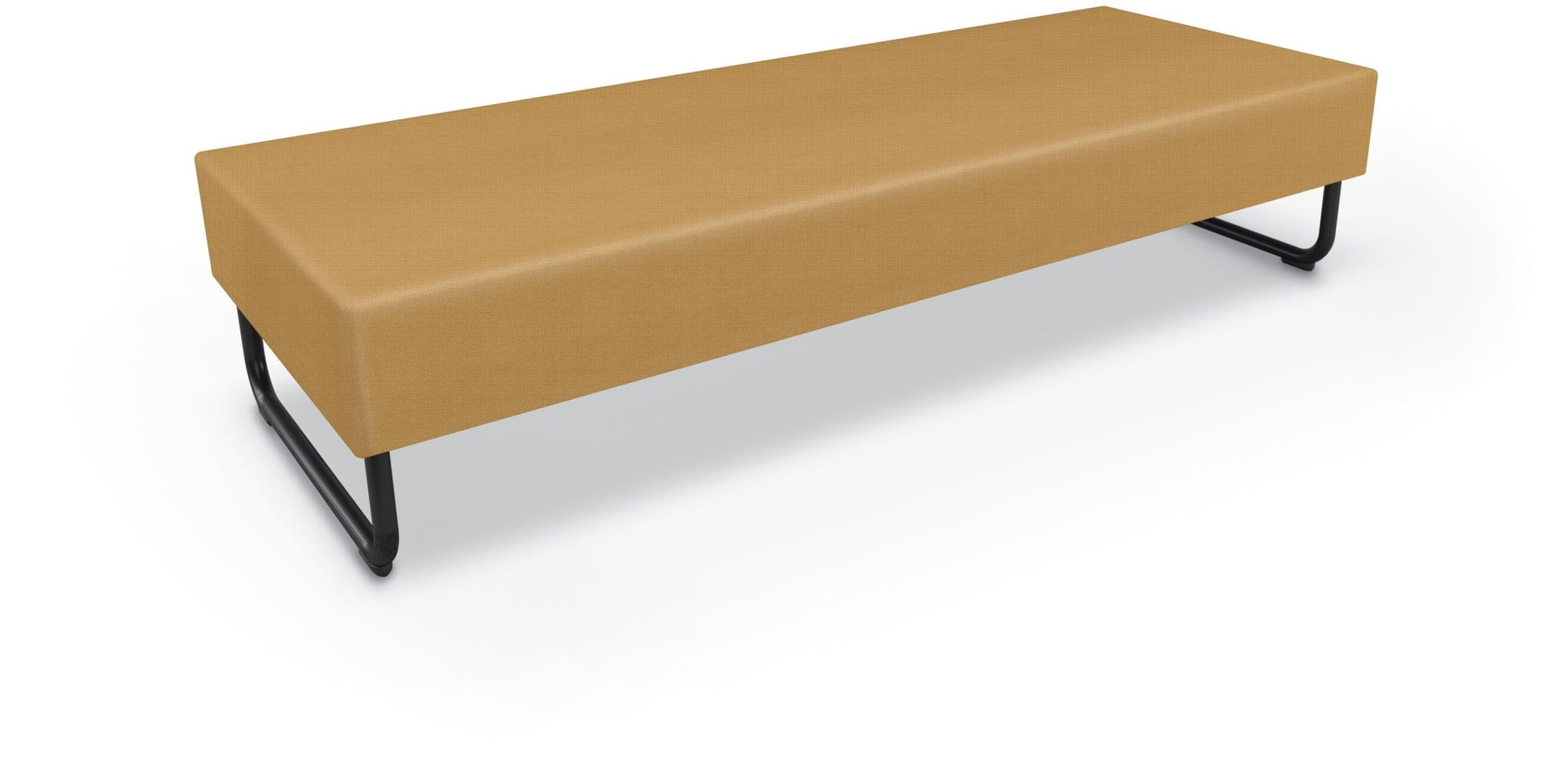 Mooreco Akt Soft Seating Lounge Sofa Bench - Grade 02 Fabric and Powder Coated Sled Legs - SchoolOutlet
