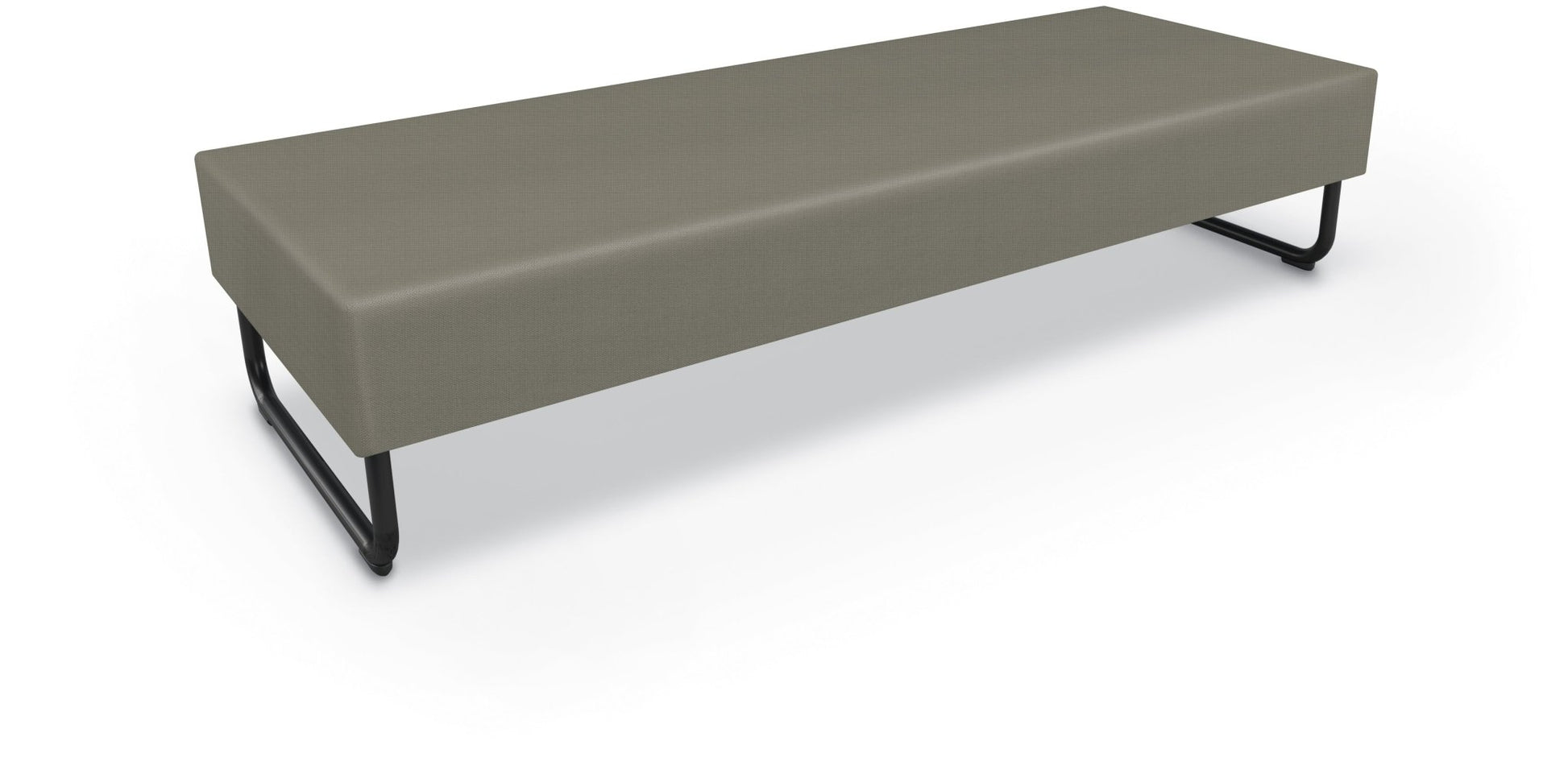 Mooreco Akt Soft Seating Lounge Sofa Bench - Grade 02 Fabric and Powder Coated Sled Legs - SchoolOutlet