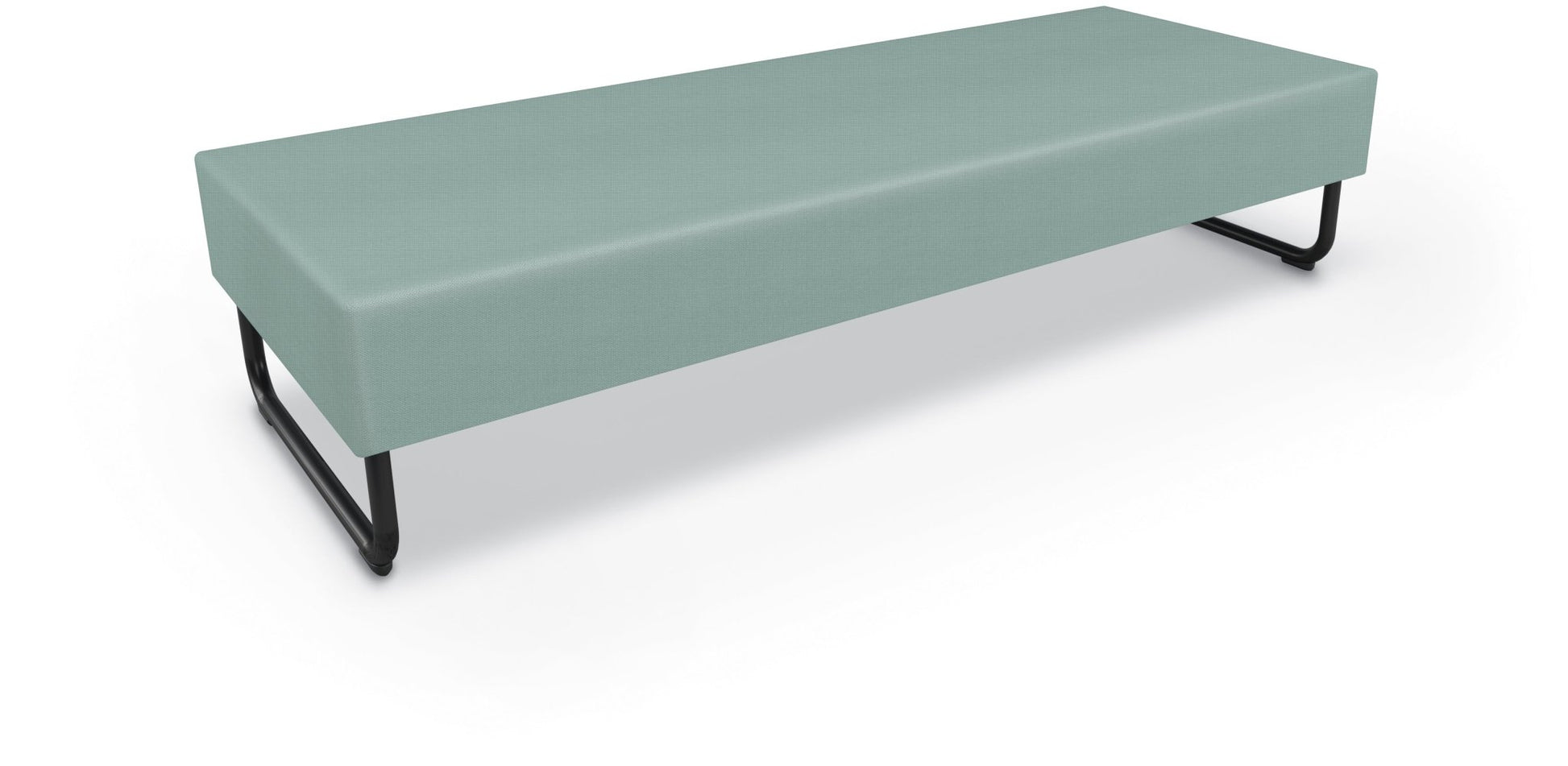 Mooreco Akt Soft Seating Lounge Sofa Bench - Grade 02 Fabric and Powder Coated Sled Legs - SchoolOutlet