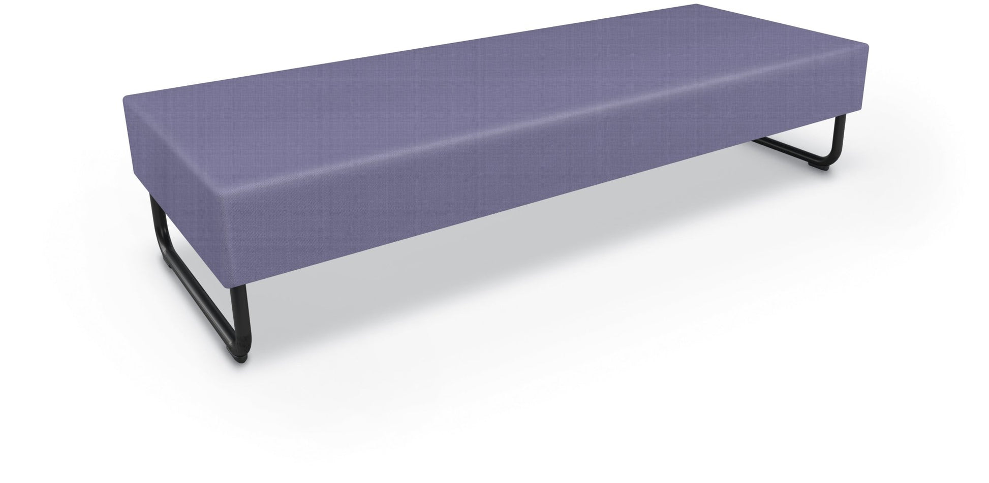 Mooreco Akt Soft Seating Lounge Sofa Bench - Grade 02 Fabric and Powder Coated Sled Legs - SchoolOutlet