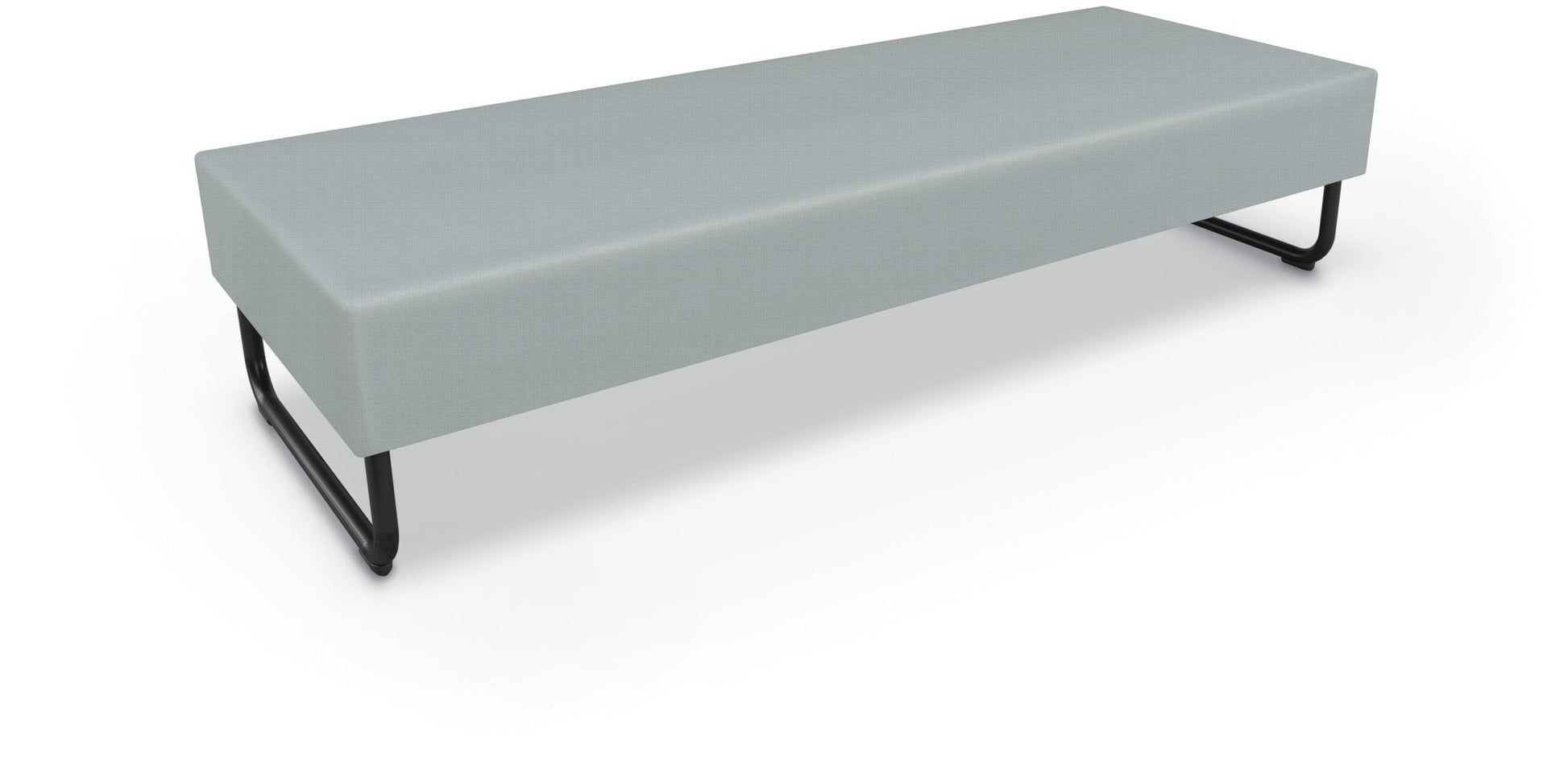 Mooreco Akt Soft Seating Lounge Sofa Bench - Grade 02 Fabric and Powder Coated Sled Legs - SchoolOutlet