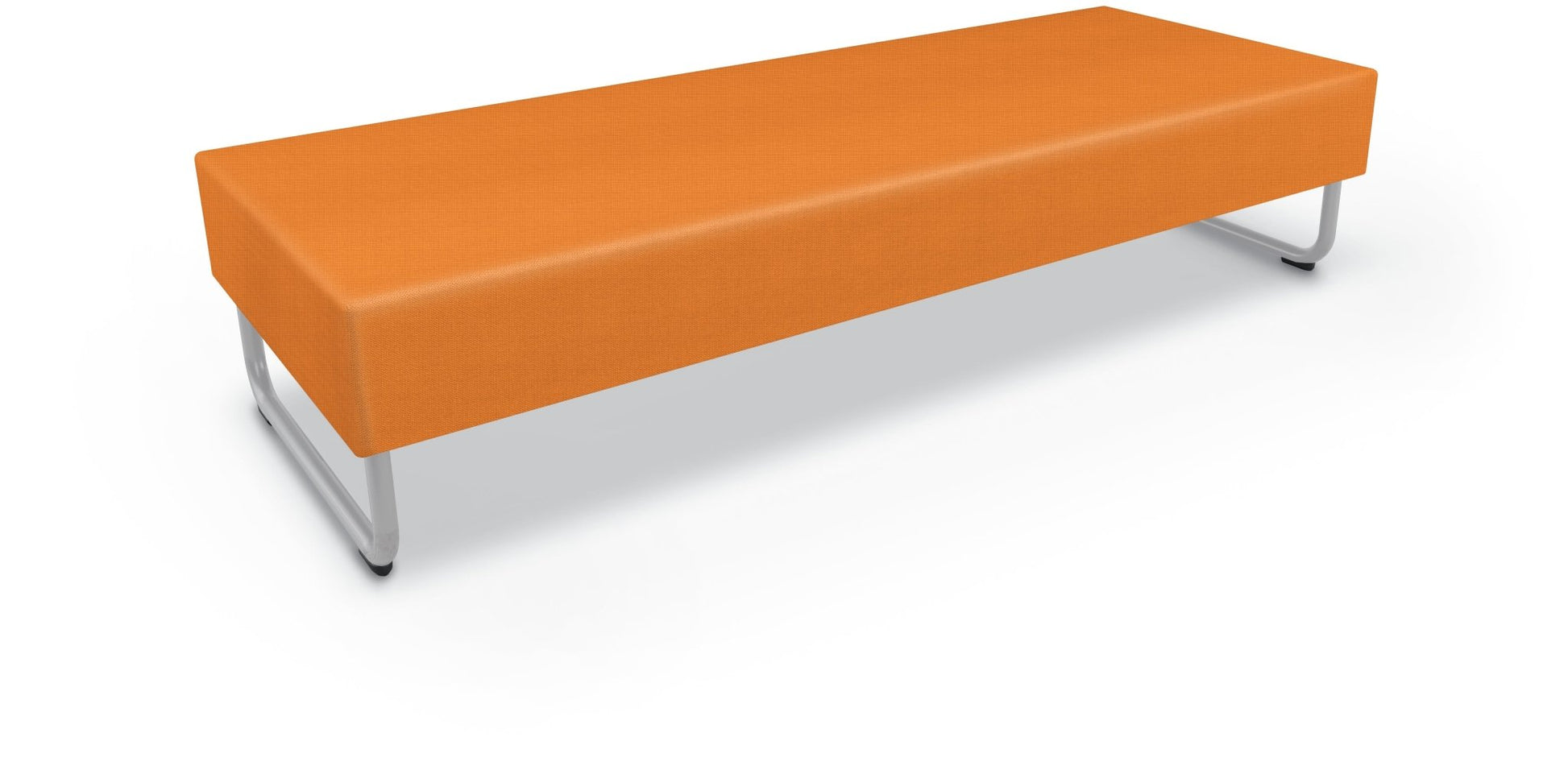 Mooreco Akt Soft Seating Lounge Sofa Bench - Grade 02 Fabric and Powder Coated Sled Legs - SchoolOutlet