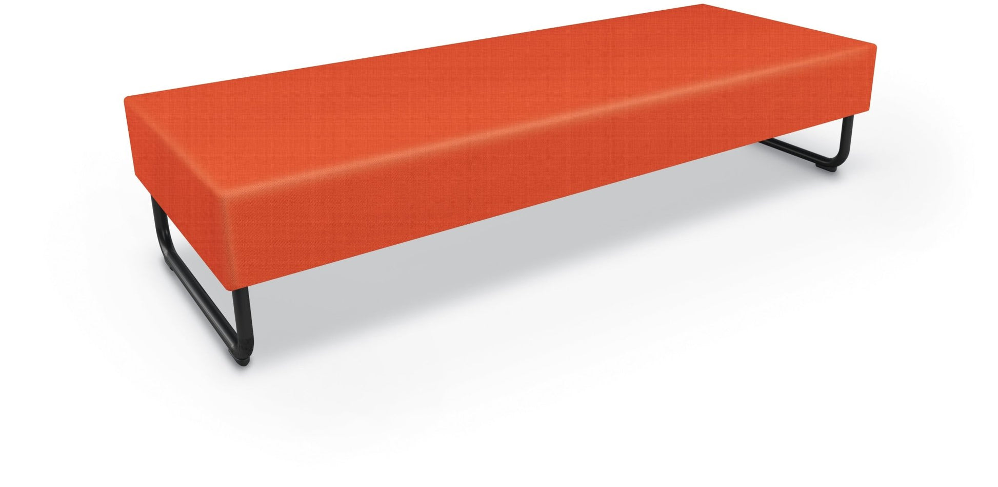 Mooreco Akt Soft Seating Lounge Sofa Bench - Grade 02 Fabric and Powder Coated Sled Legs - SchoolOutlet