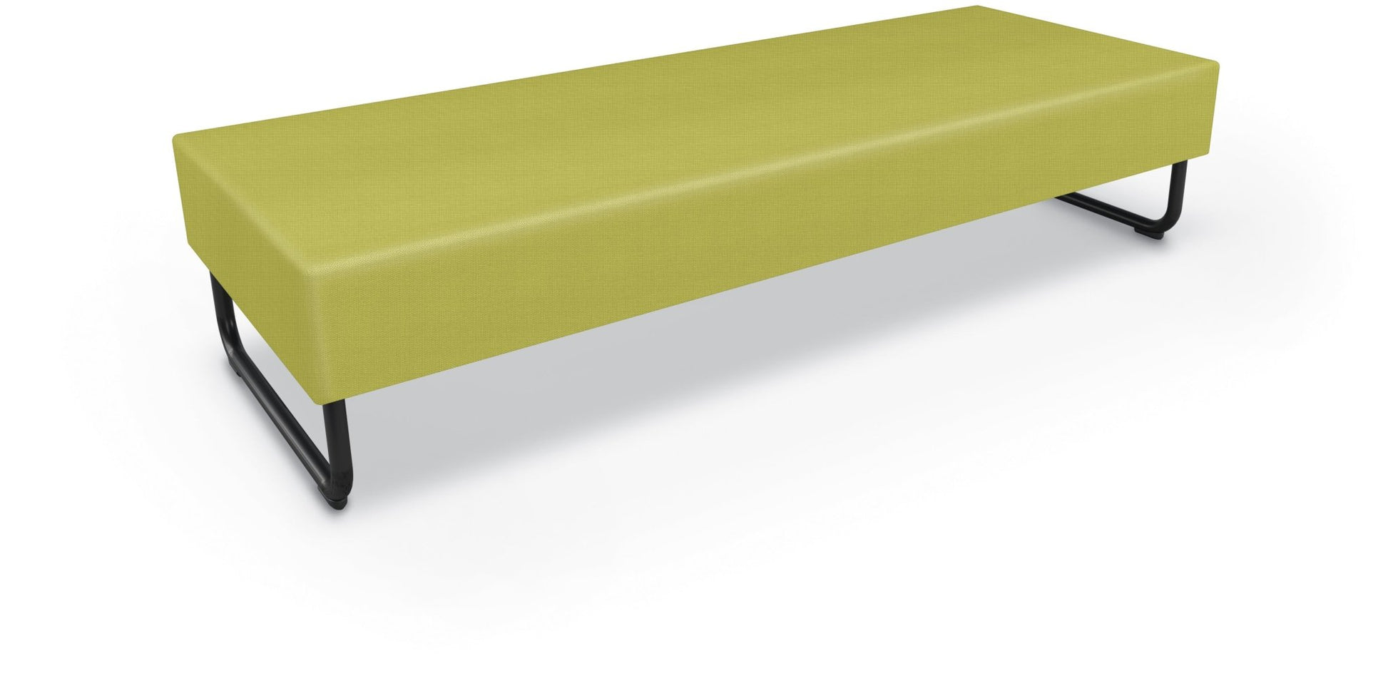 Mooreco Akt Soft Seating Lounge Sofa Bench - Grade 02 Fabric and Powder Coated Sled Legs - SchoolOutlet